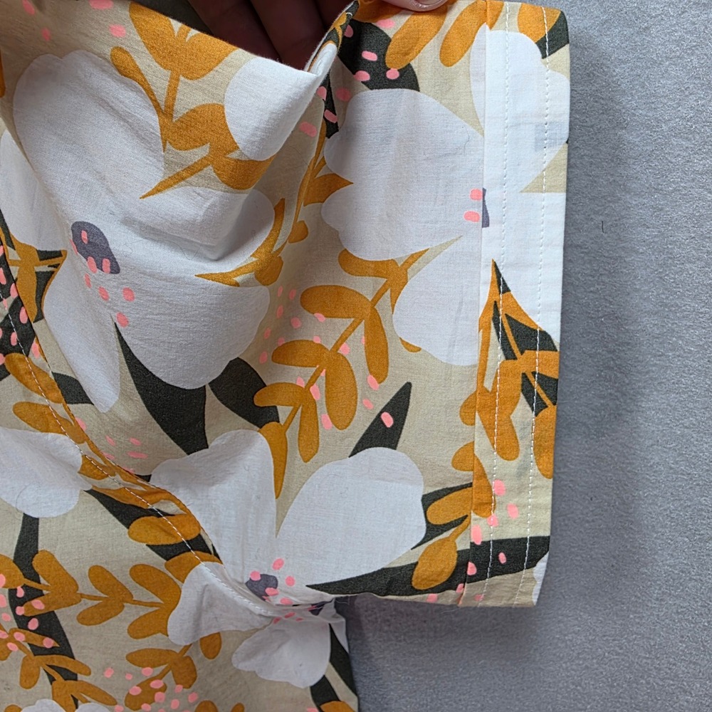 Descendant of Thieves Floral Shirt Mens XL Gold White Beach Preppy Hipster - Picture 5 of 13